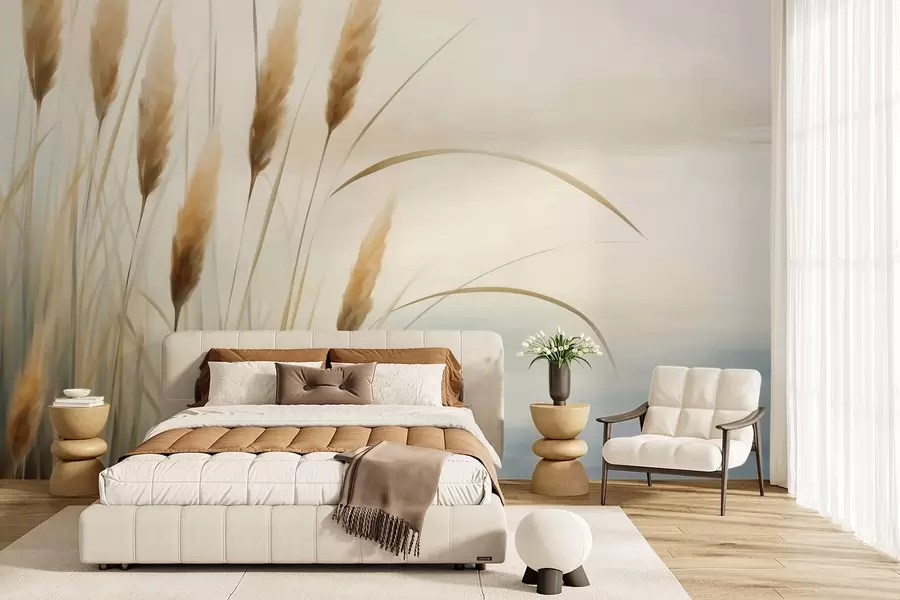 wall murals Abstract reeds, imitation painting w05902
