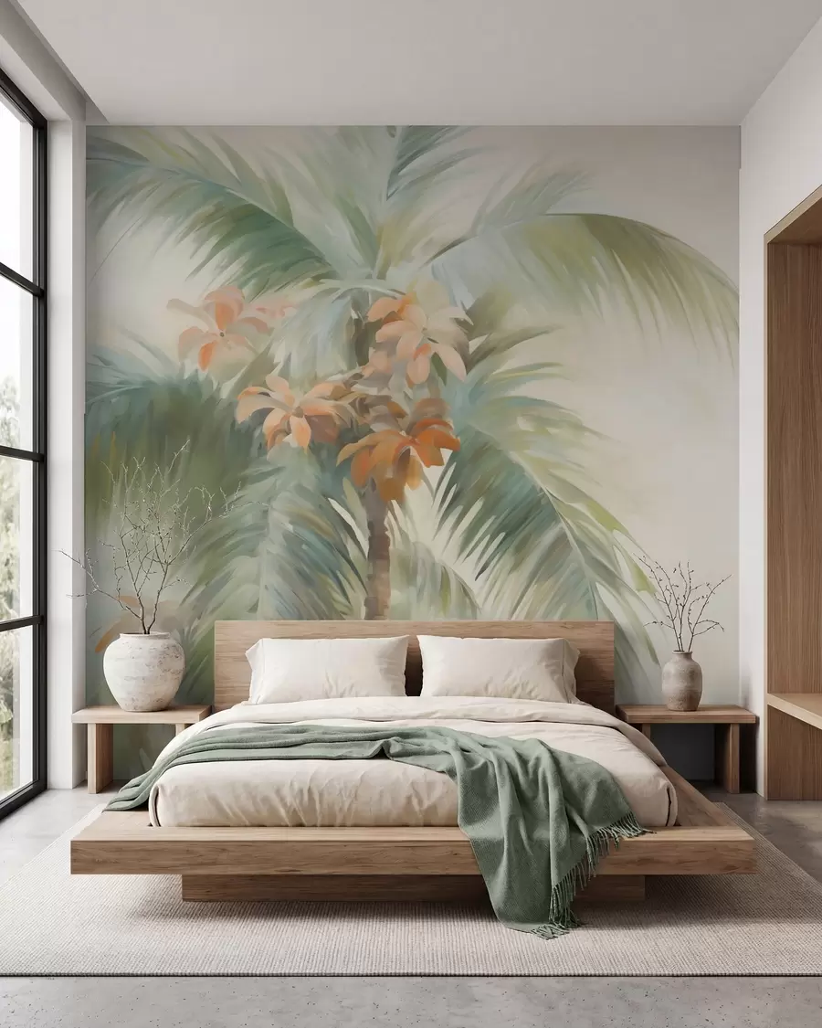wall murals Abstract palm tree, imitation painting w05876