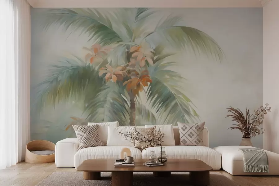 wall murals Abstract palm tree, imitation painting w05876