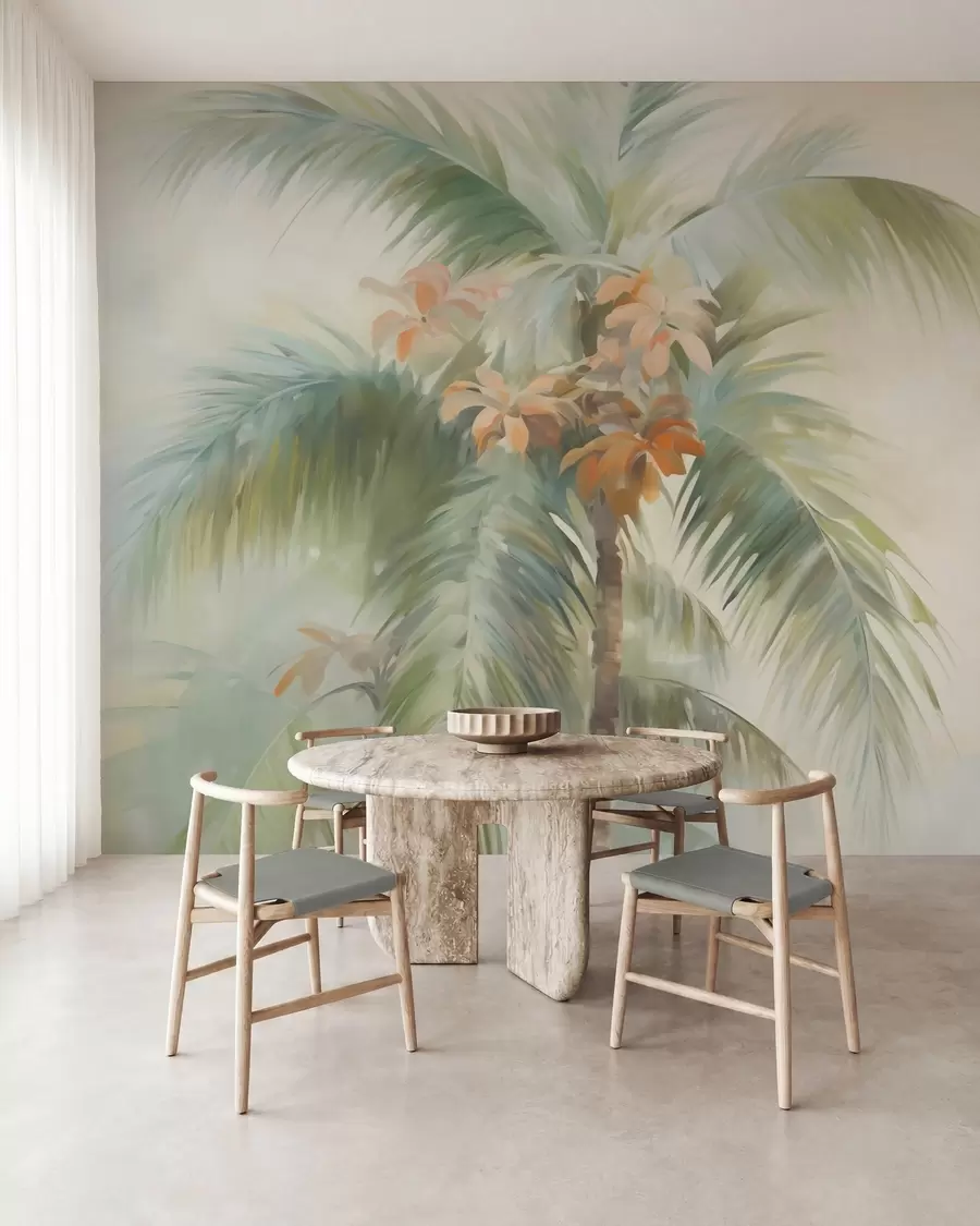 wall murals Abstract palm tree, imitation painting w05876