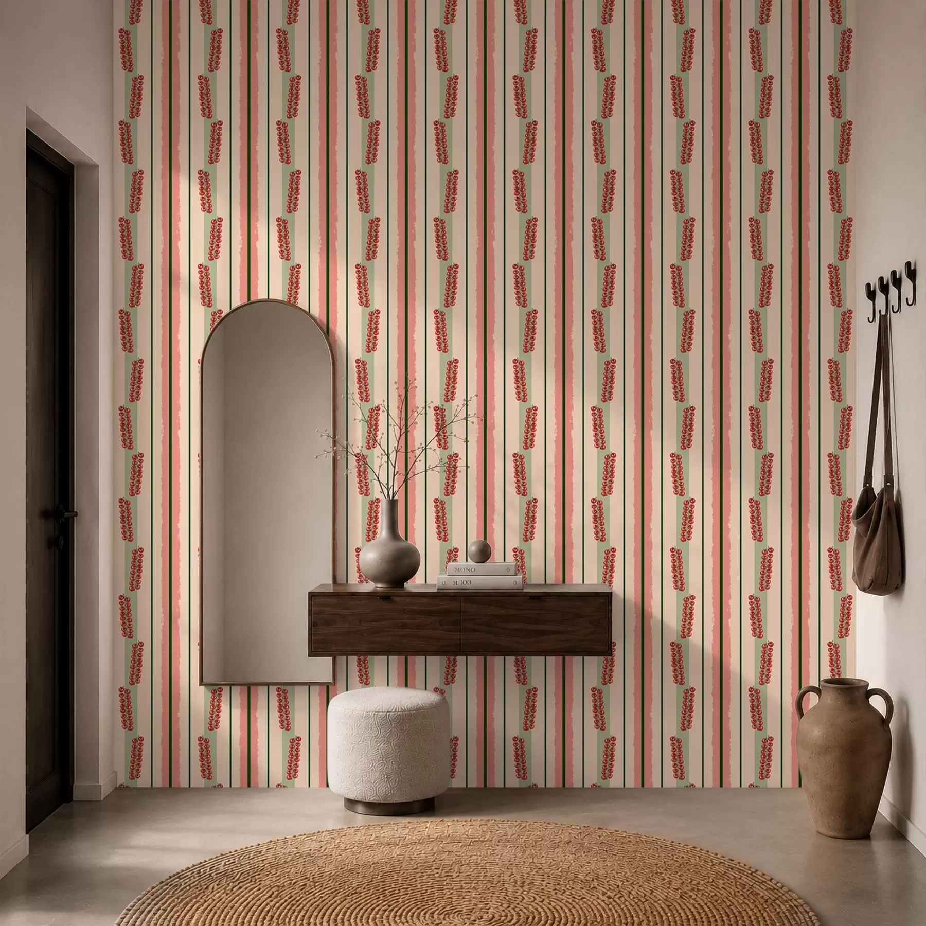 wall murals Little Tomato Stripe Garden a01265