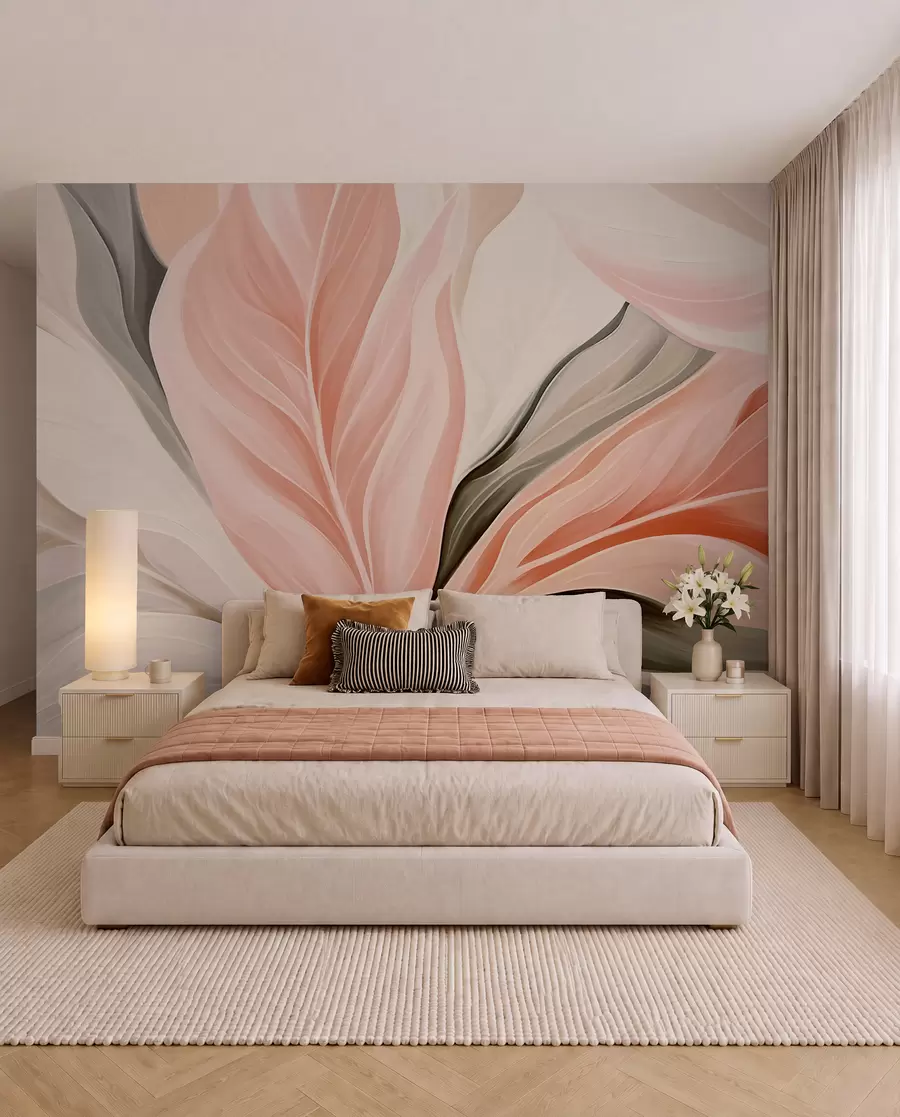 wall murals Coral Leaf Rhythm w05915