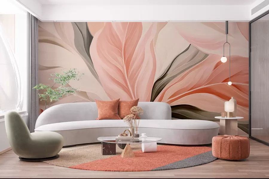 wall murals Sharp, Abstract Leaves w05915