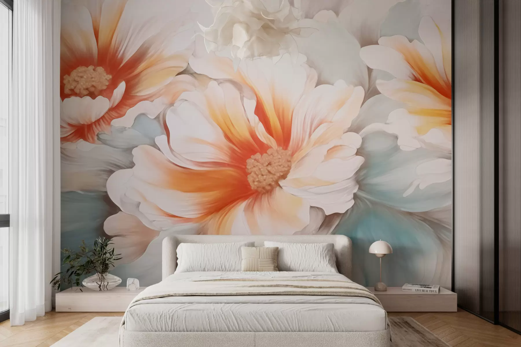wall murals Fantasy Flowers w05941