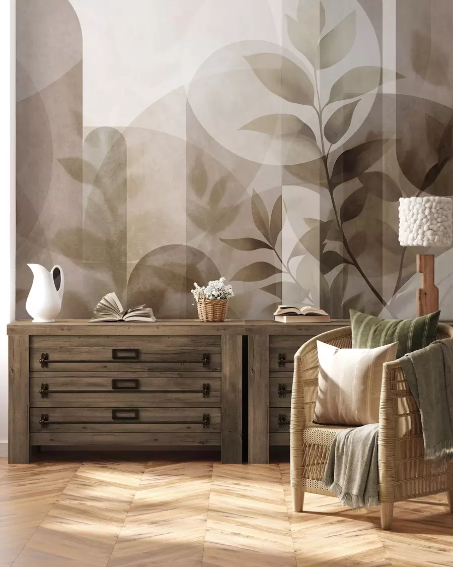 wall murals Leaves and Arches w10088
