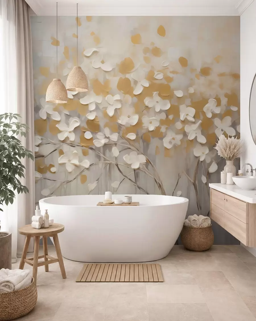 wall murals Golden Blossom w05951