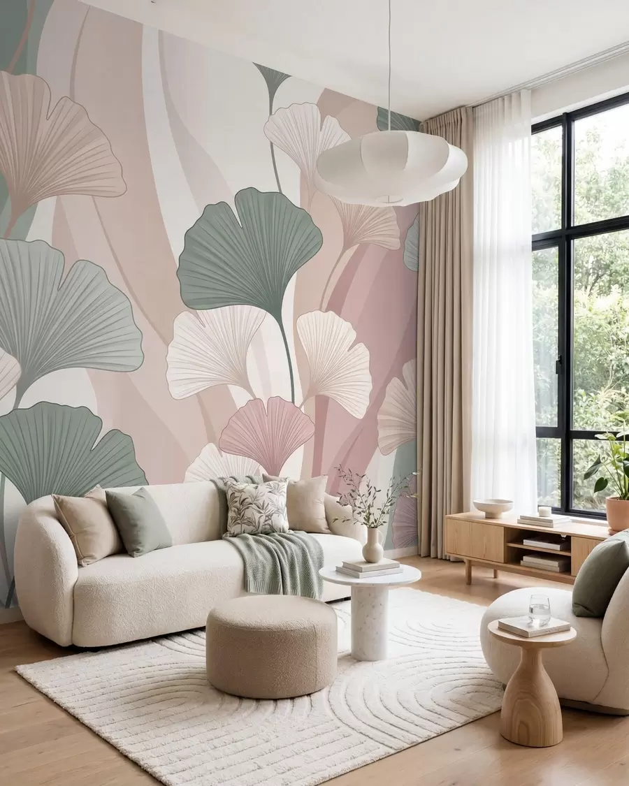 wall murals Pastel Ginkgo w10040