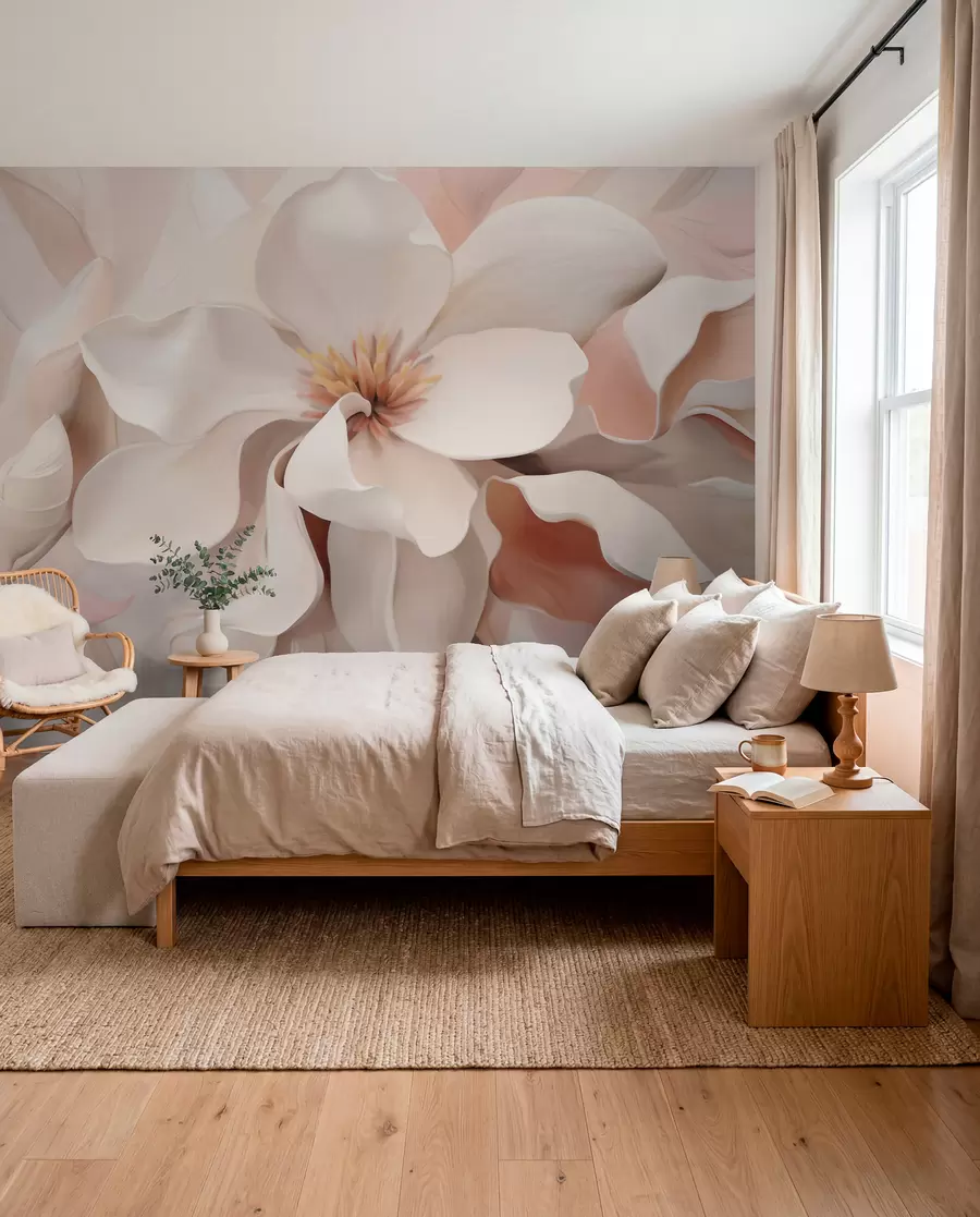wall murals Peach Petals w05985