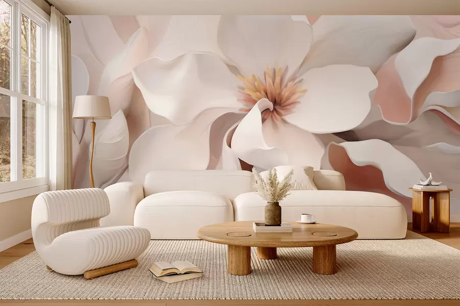 wall murals Peach Petals w05985