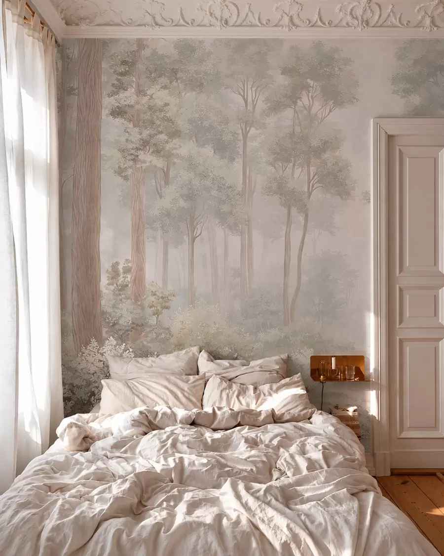 wall murals Woodland Path in Pastel w05889