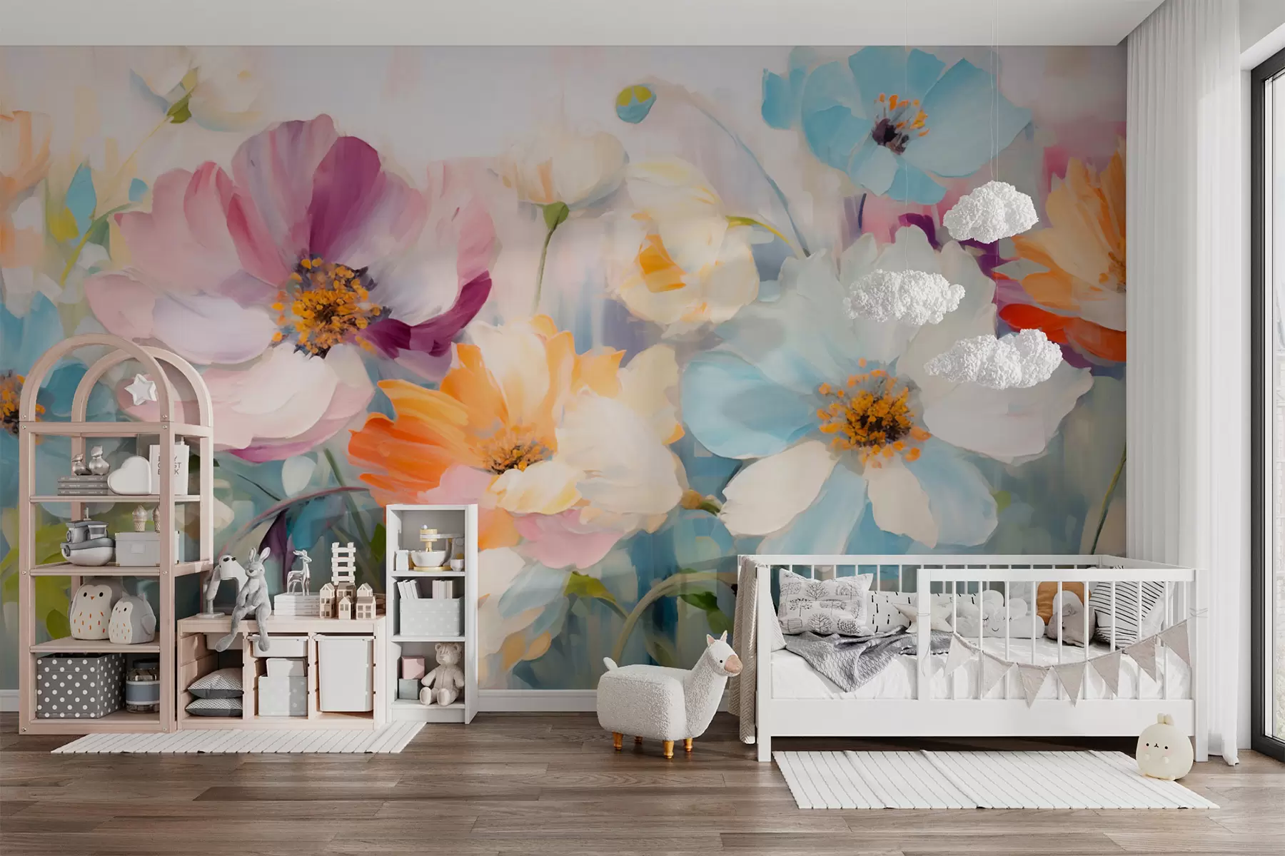 wall murals Field of Flowers w05827
