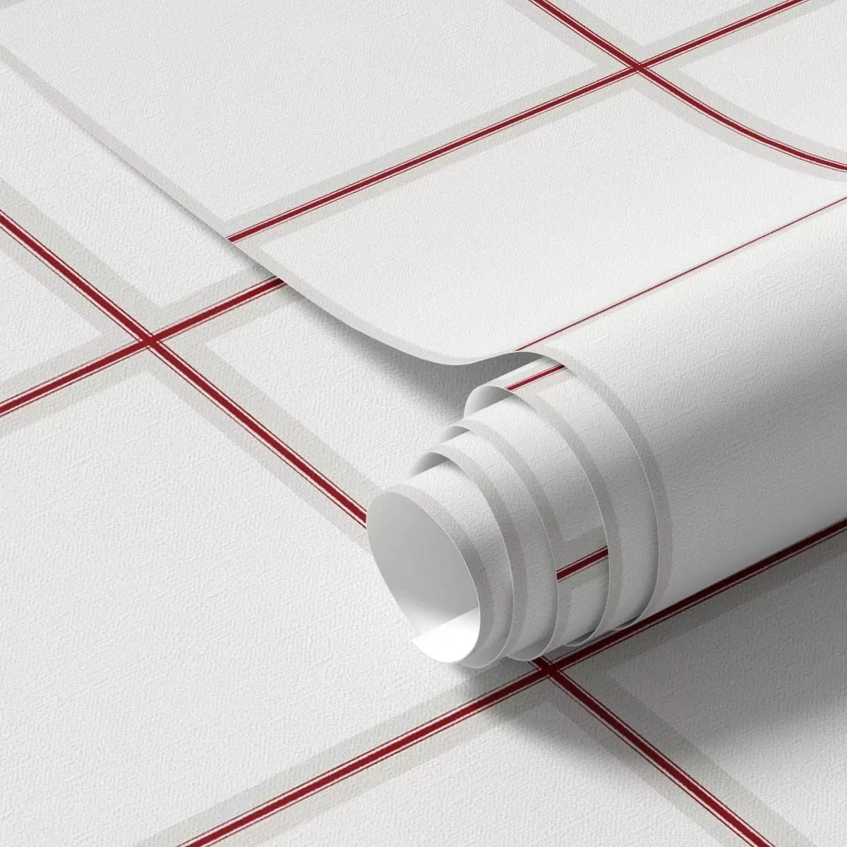 Wallpaper Grid of nine white squares with burgundy borders a01277v2