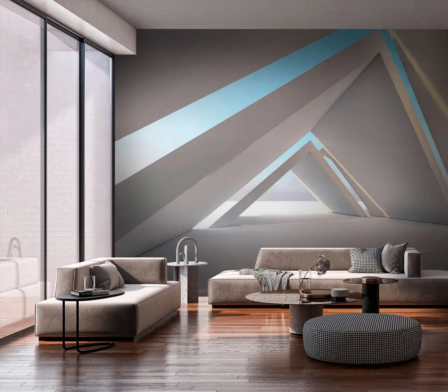 wall murals Triangular tunnel u72279