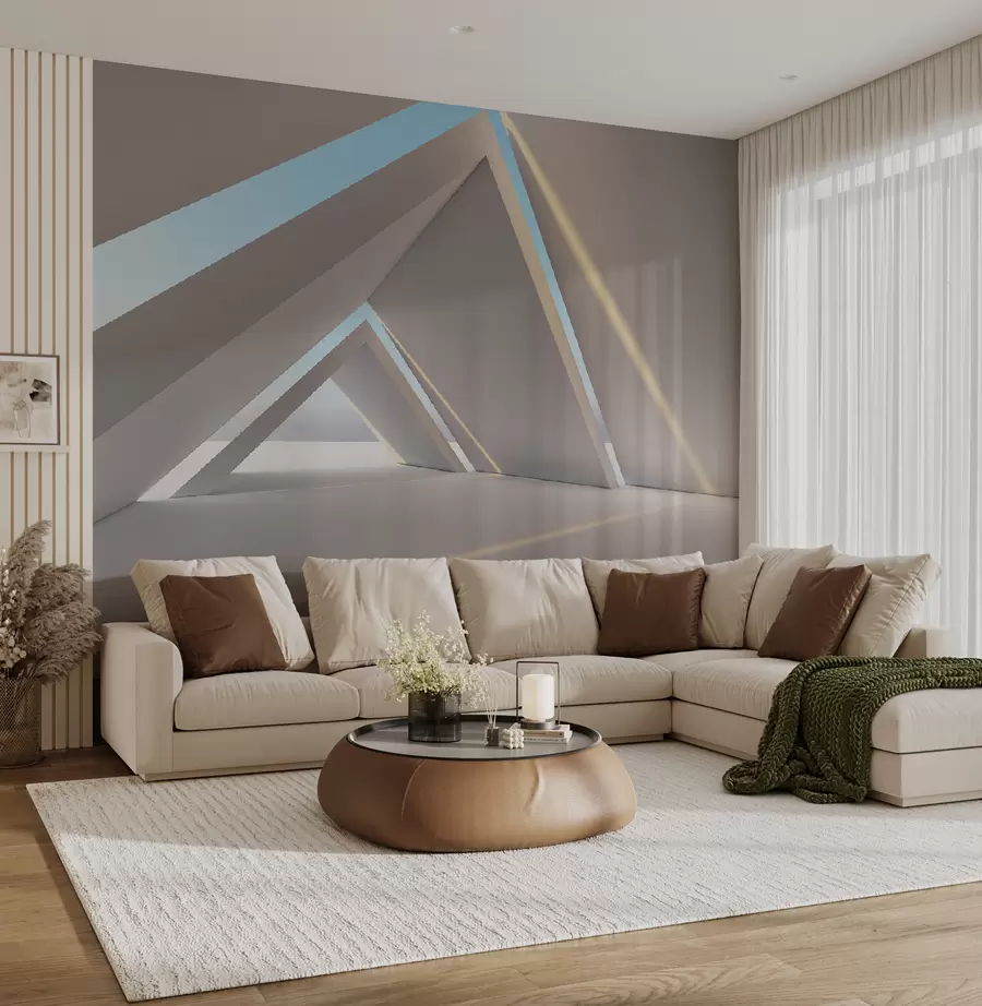wall murals Triangular tunnel u72279