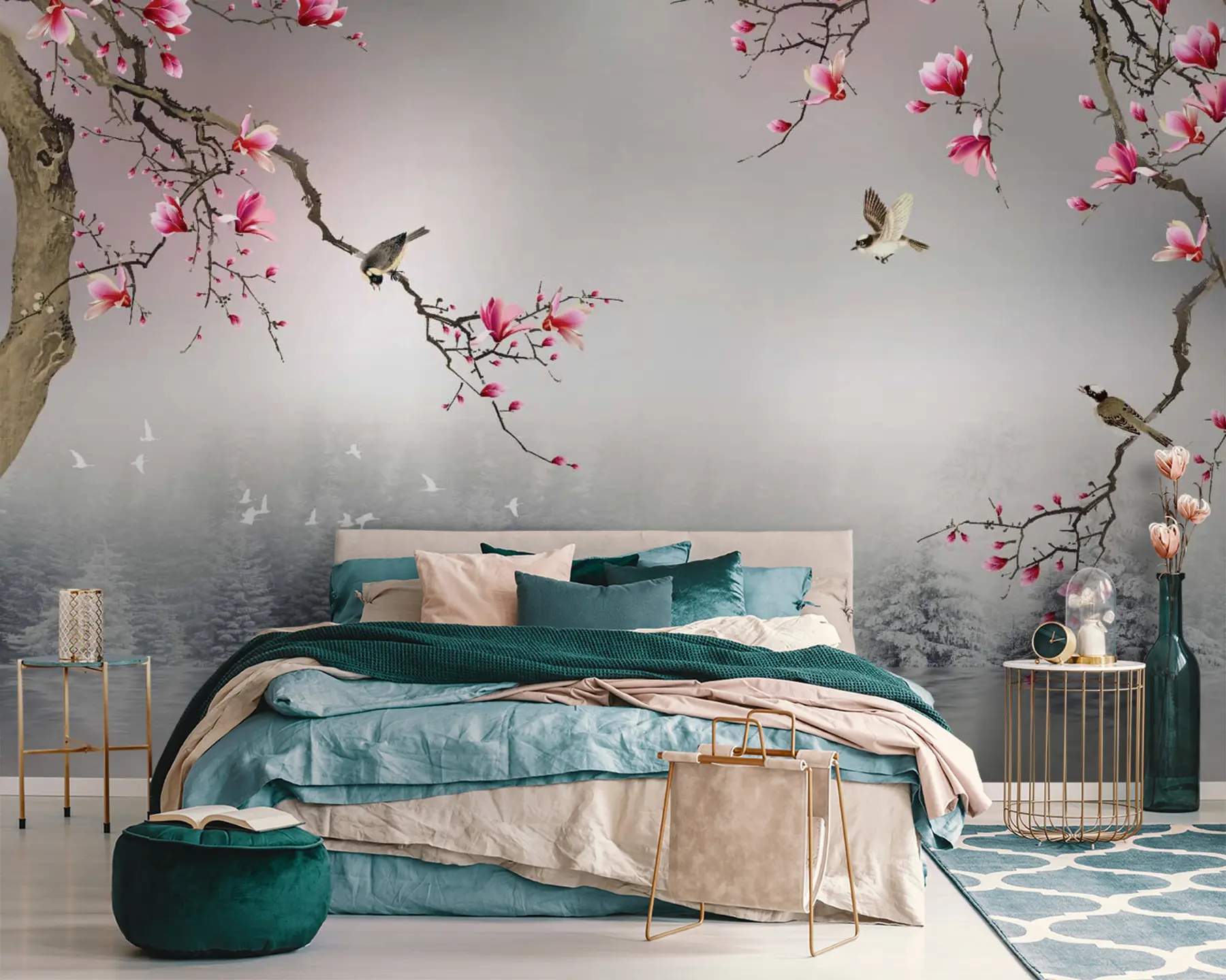 wall murals Flower, water e liquid u37233