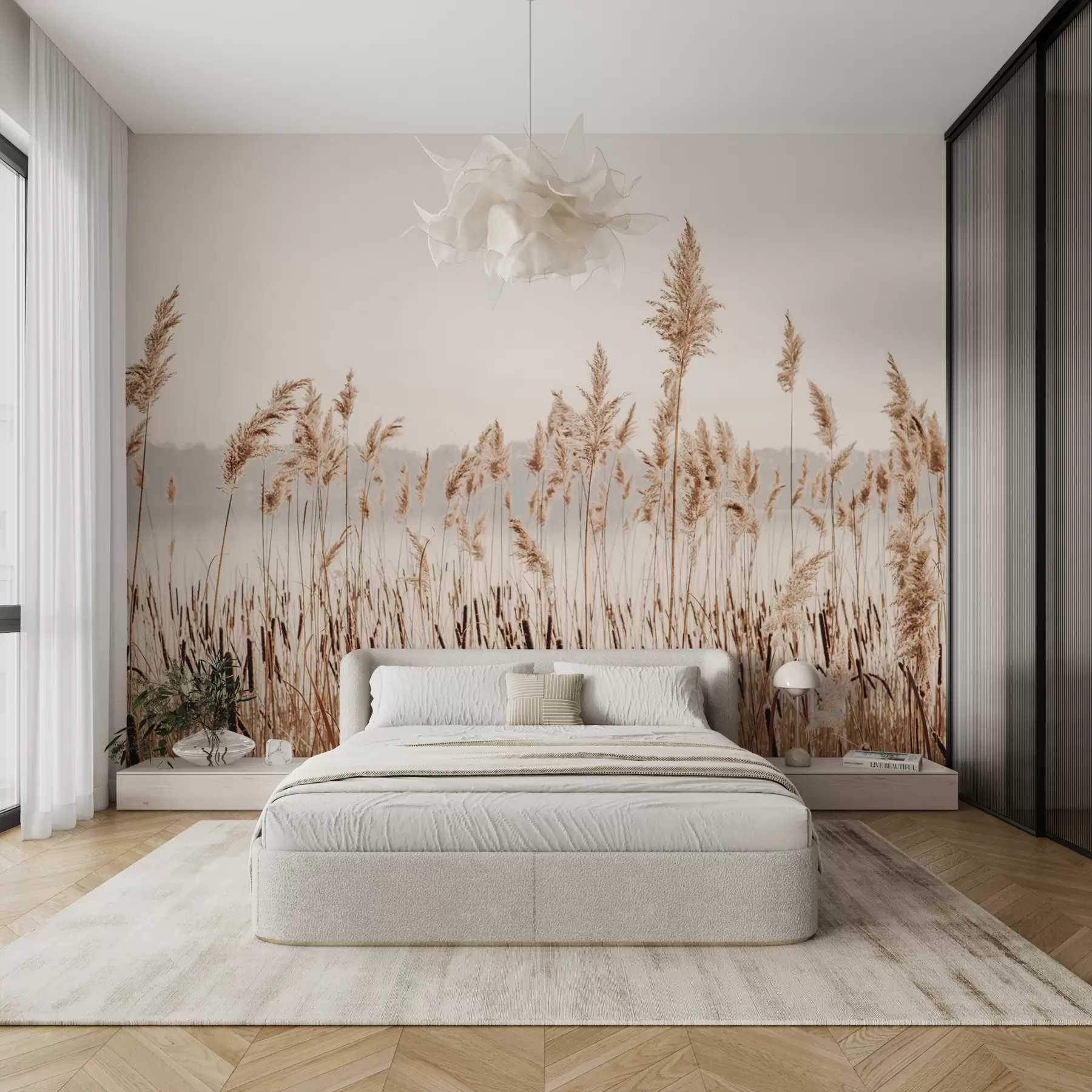 wall murals Reeds and cattail u44598
