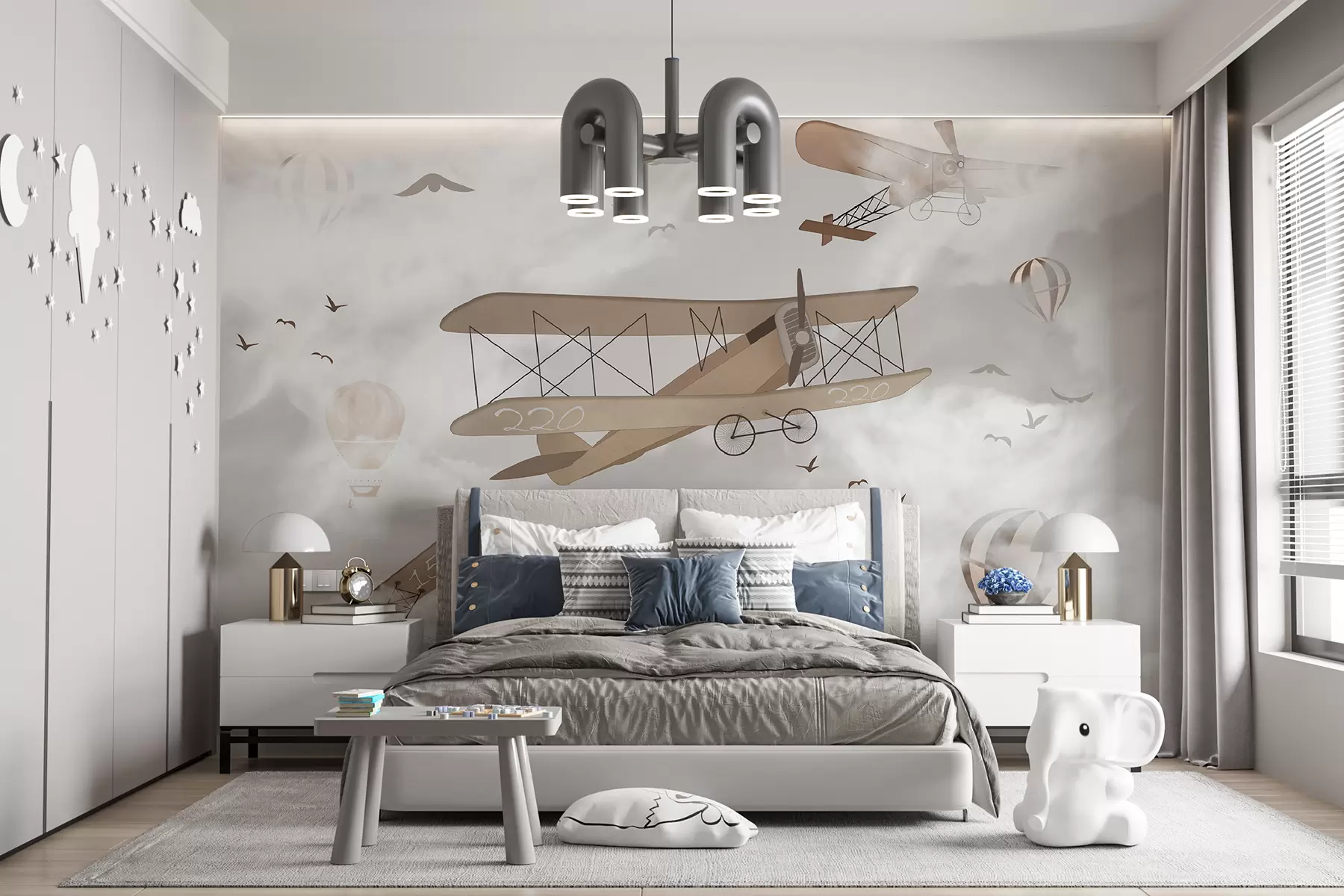 wall murals Biplanes and balloons u72210