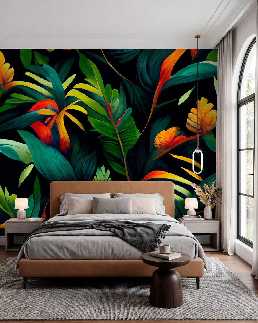 wall murals Bright tropical jungle u72390