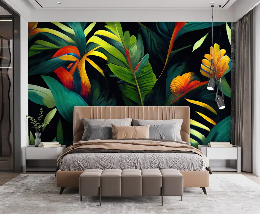 wall murals Bright tropical jungle u72390