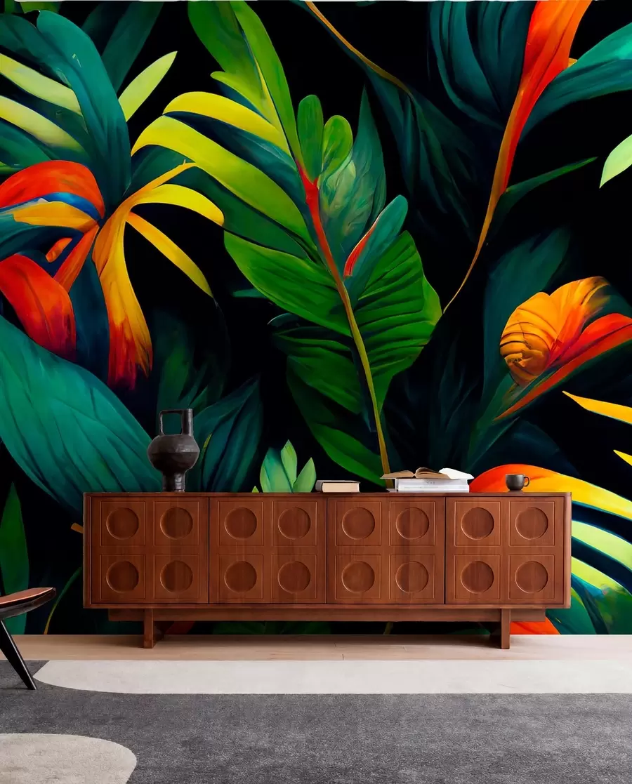 wall murals Bright tropical jungle u72390