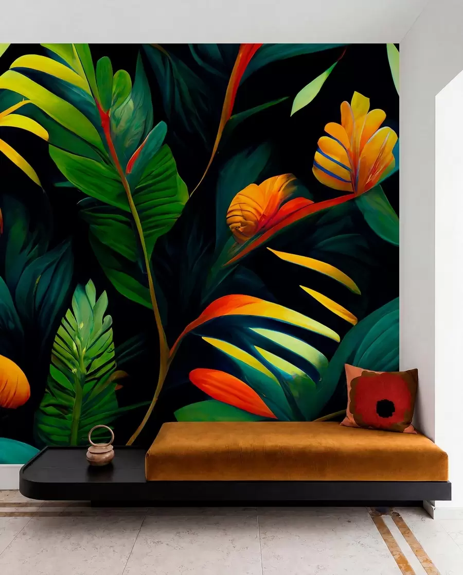 wall murals Bright tropical jungle u72390