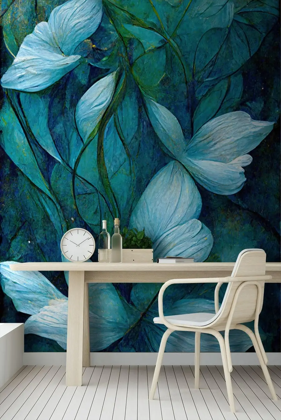 wall murals Wild blue flower u72400