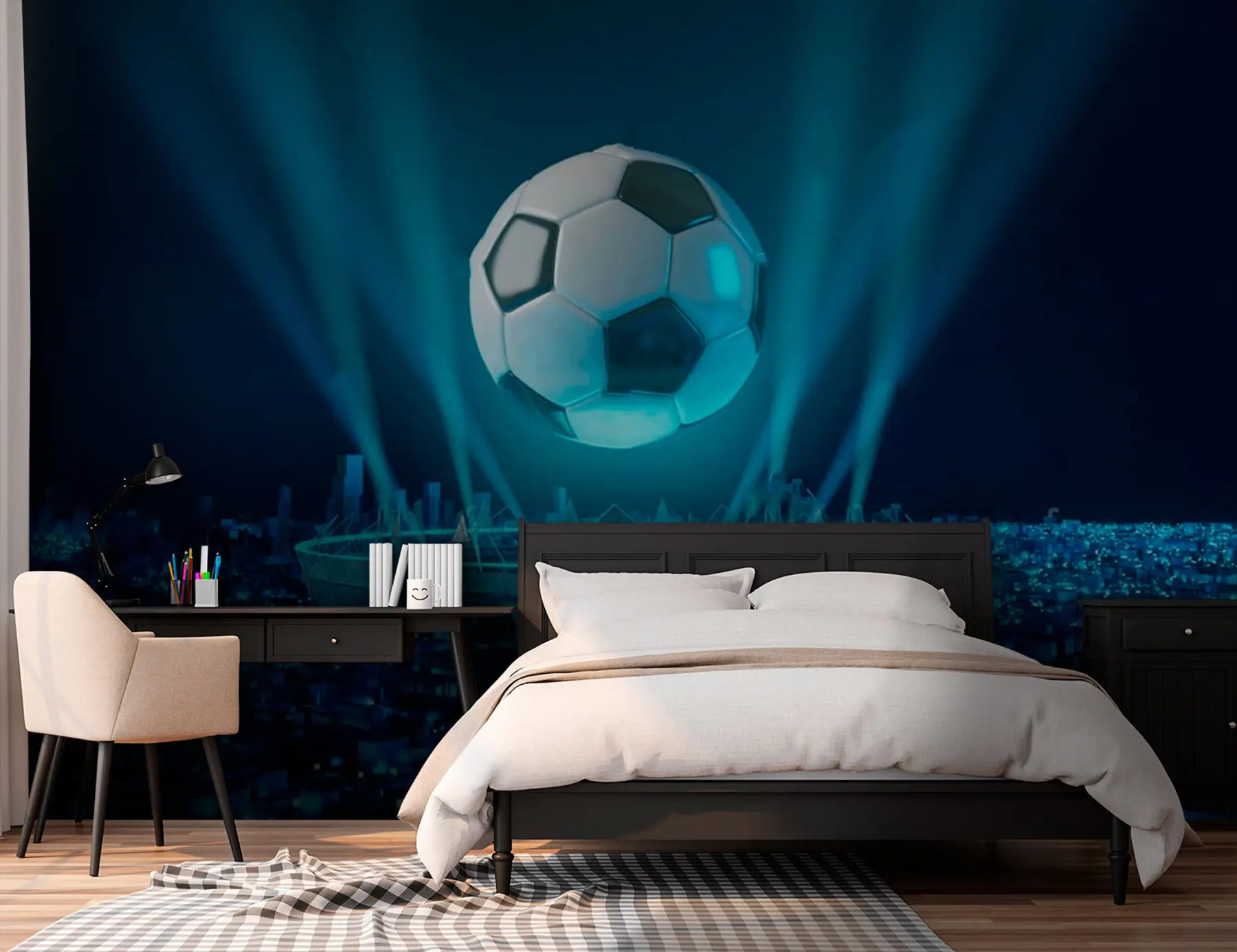 wall murals Ball against the background of the stadium u72793