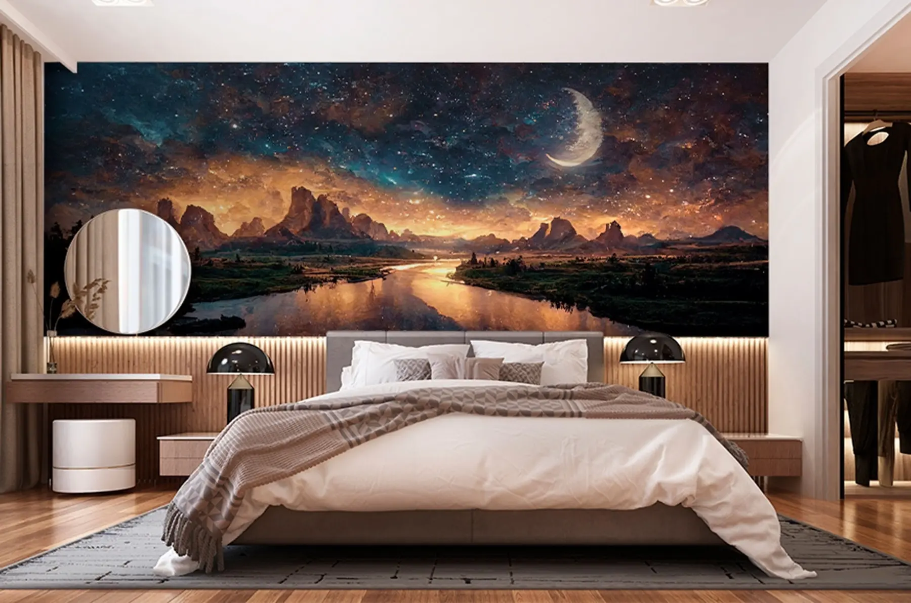 wall murals Magic night in another world u79812