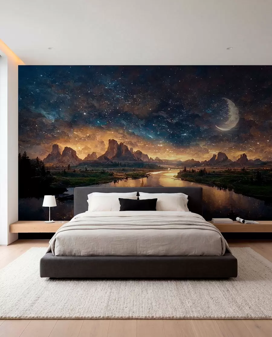 wall murals Magic night in another world u79812