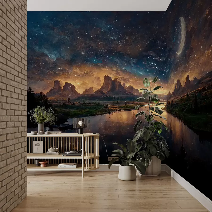 wall murals Magic night in another world u79812