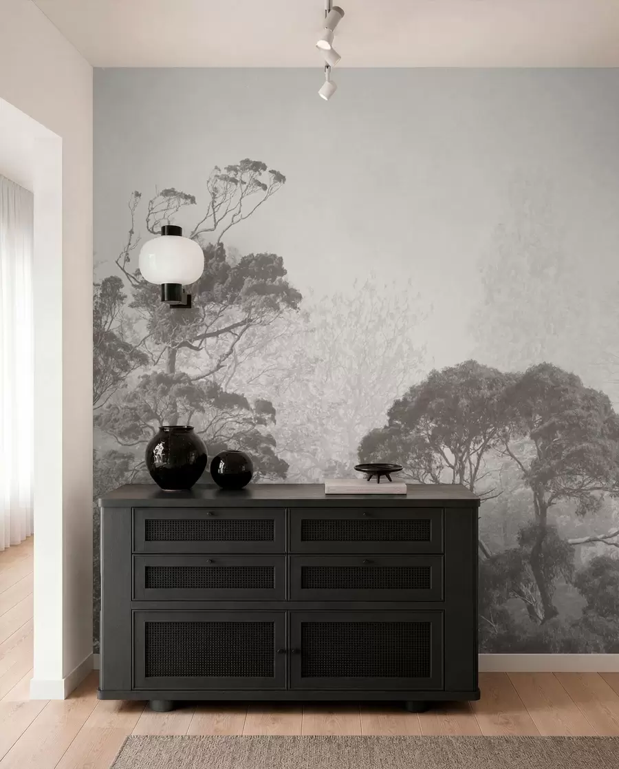 wall murals Trees on the background of grunge u79824