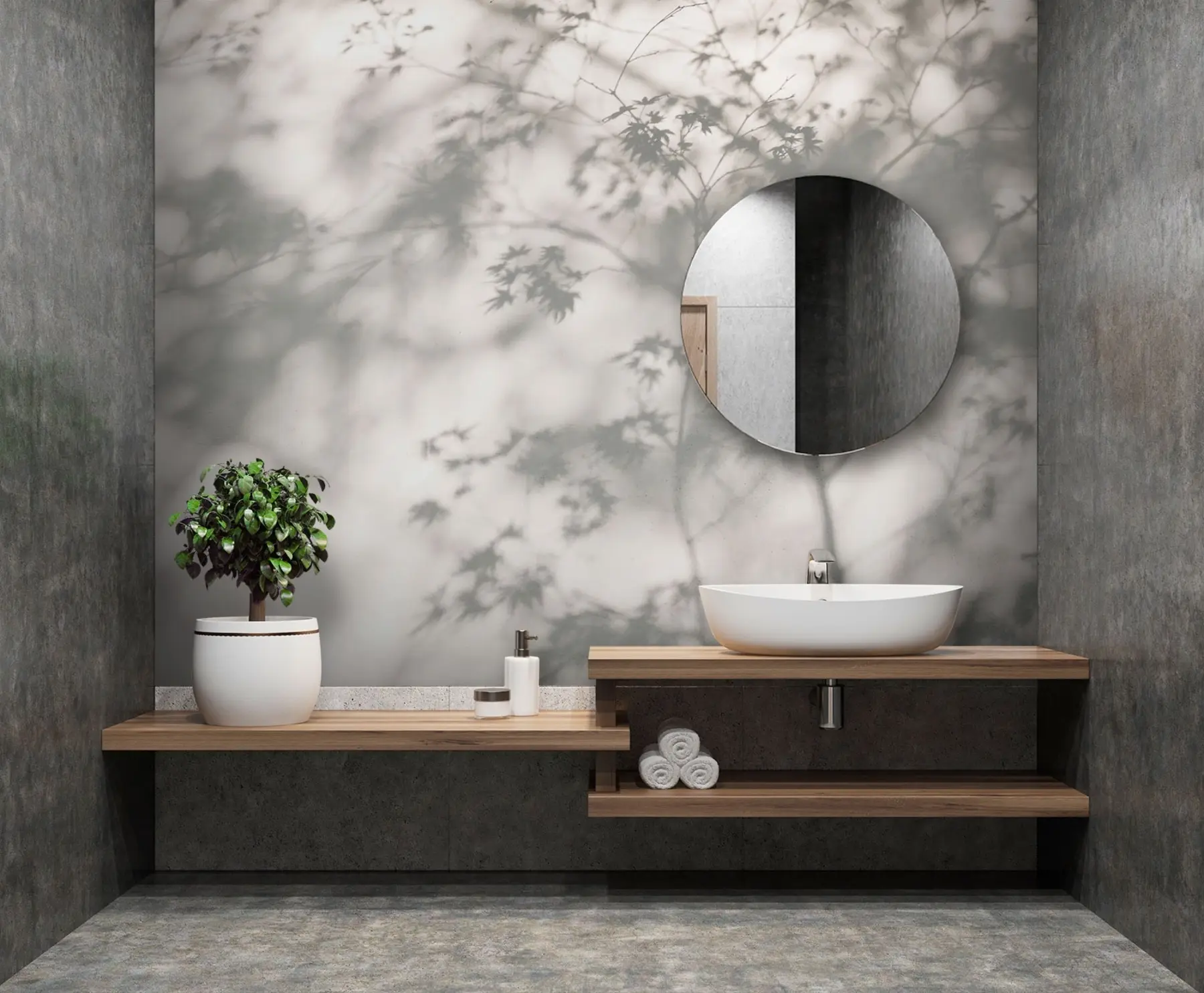 wall murals Shadow on the wall u79829