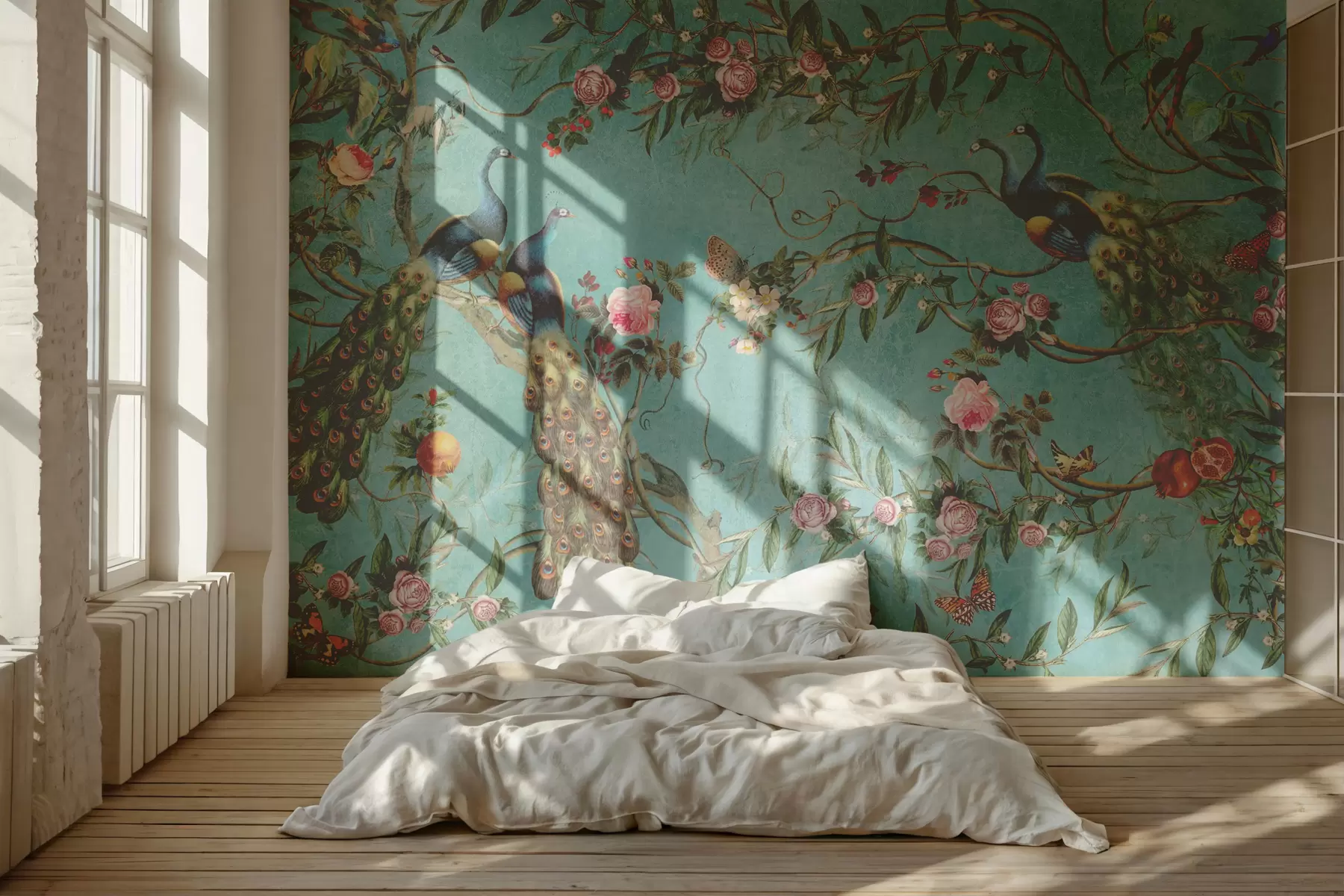 wall murals Bird, flower and vertebrate u12428
