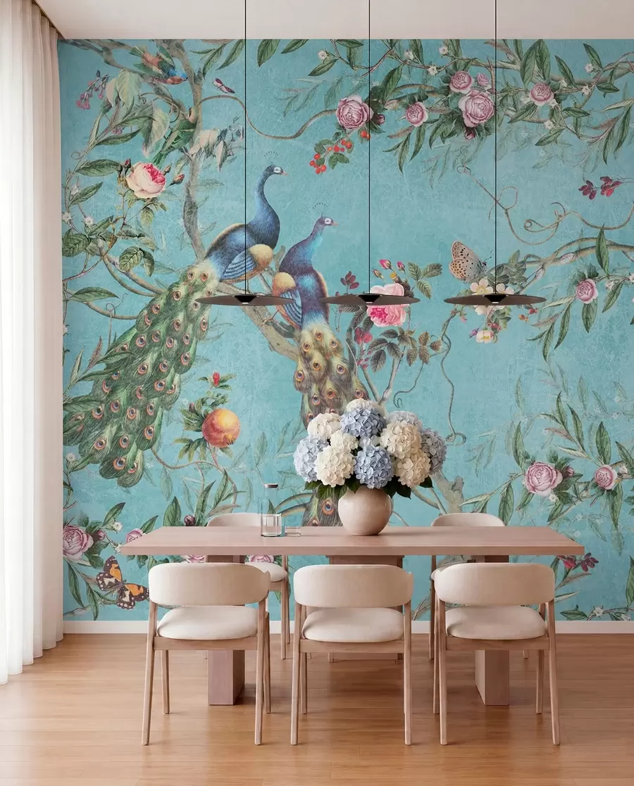 wall murals Bird, flower and vertebrate u12428