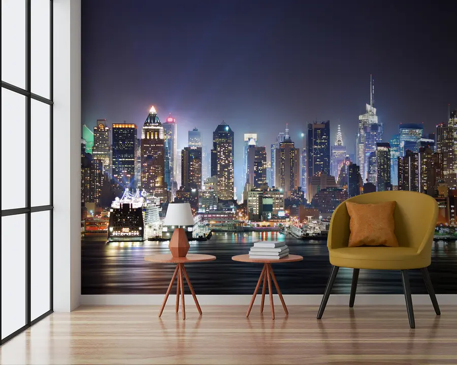 wall murals Building, skyscraper e water u54515