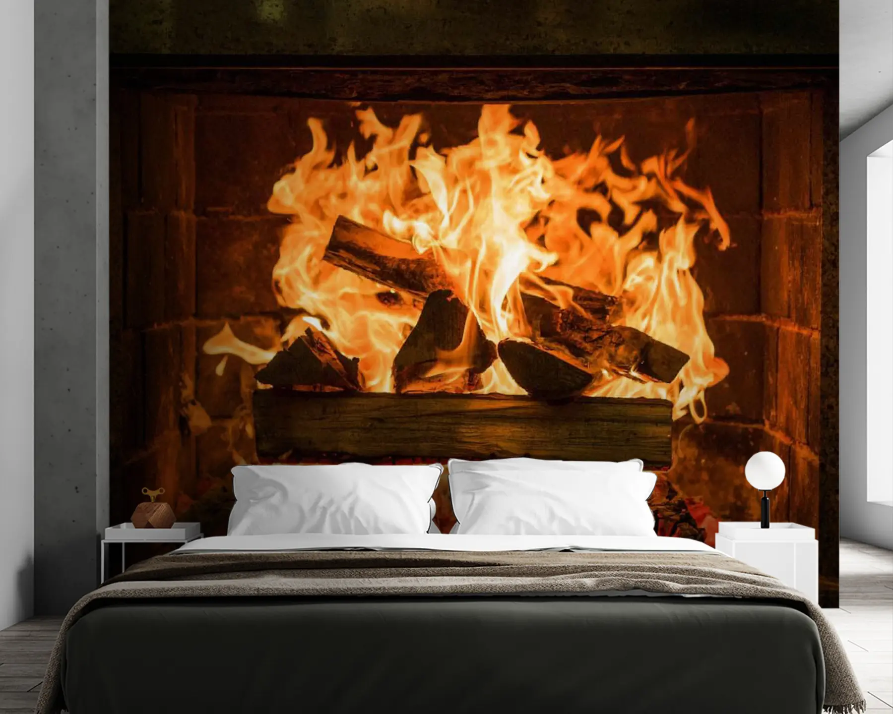 wall murals Granite fireplace u56175