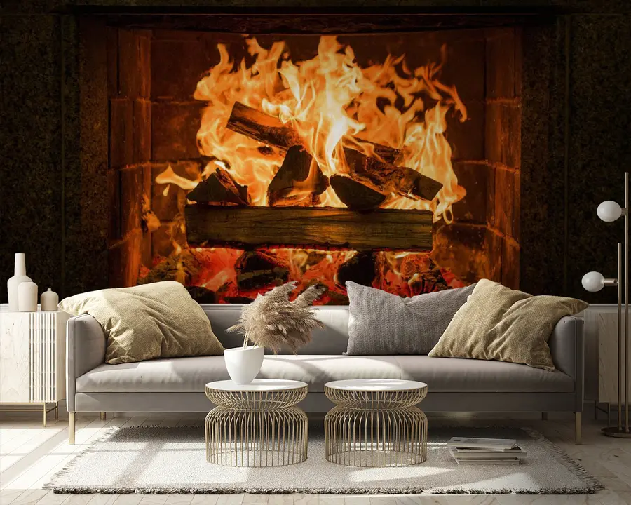 wall murals Granite fireplace u56175