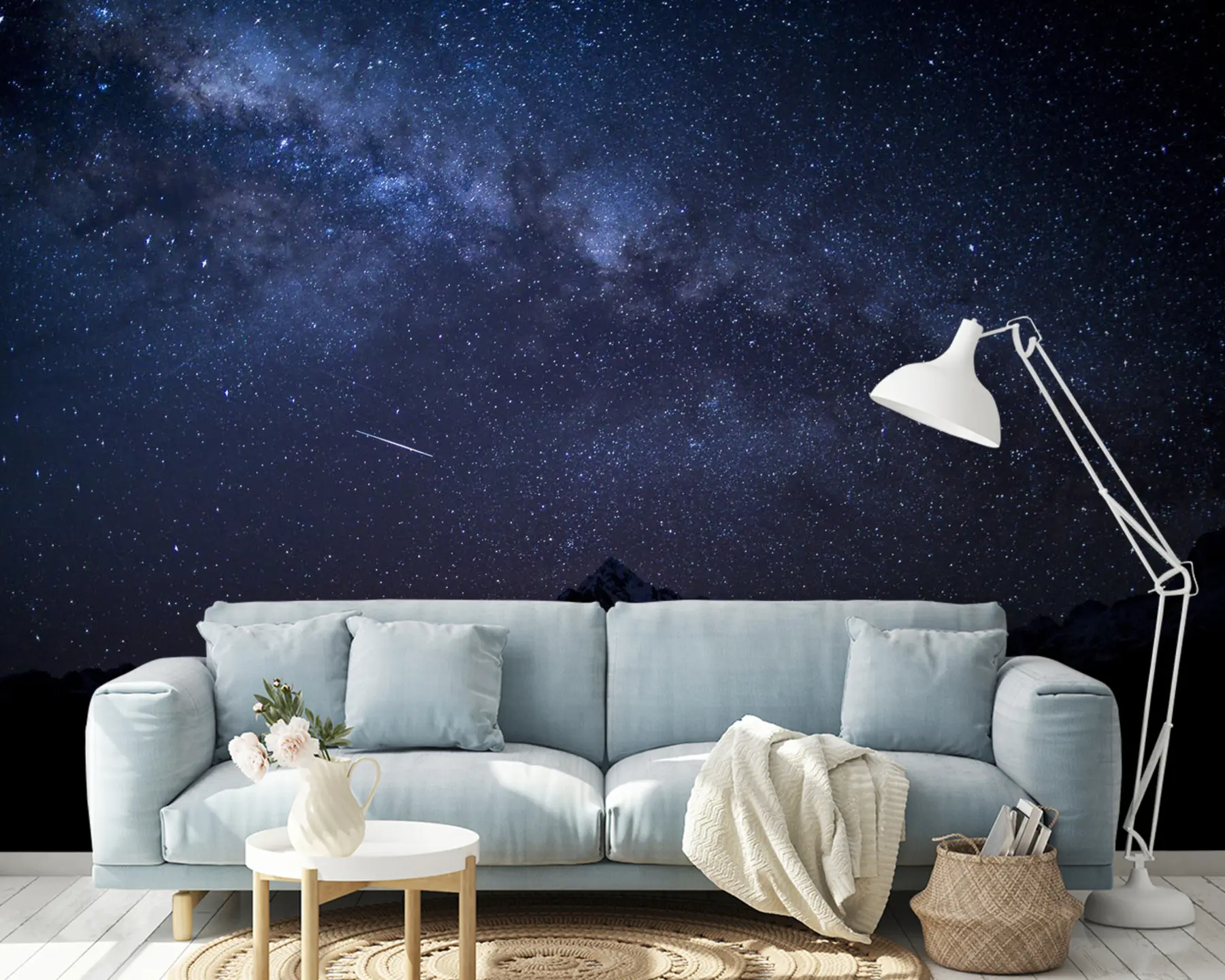 wall murals Milky way over the mountains u21477