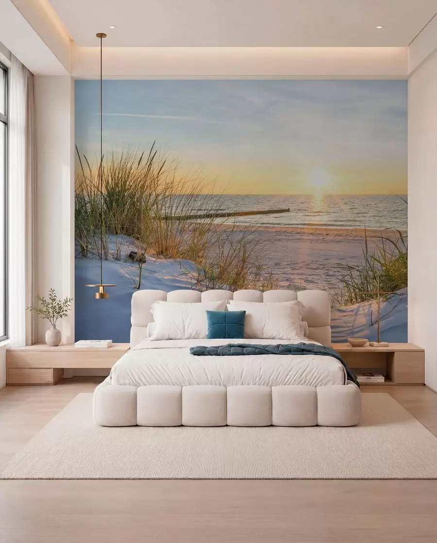 wall murals Photo/Panoramic Dunes beach with sunset u93577