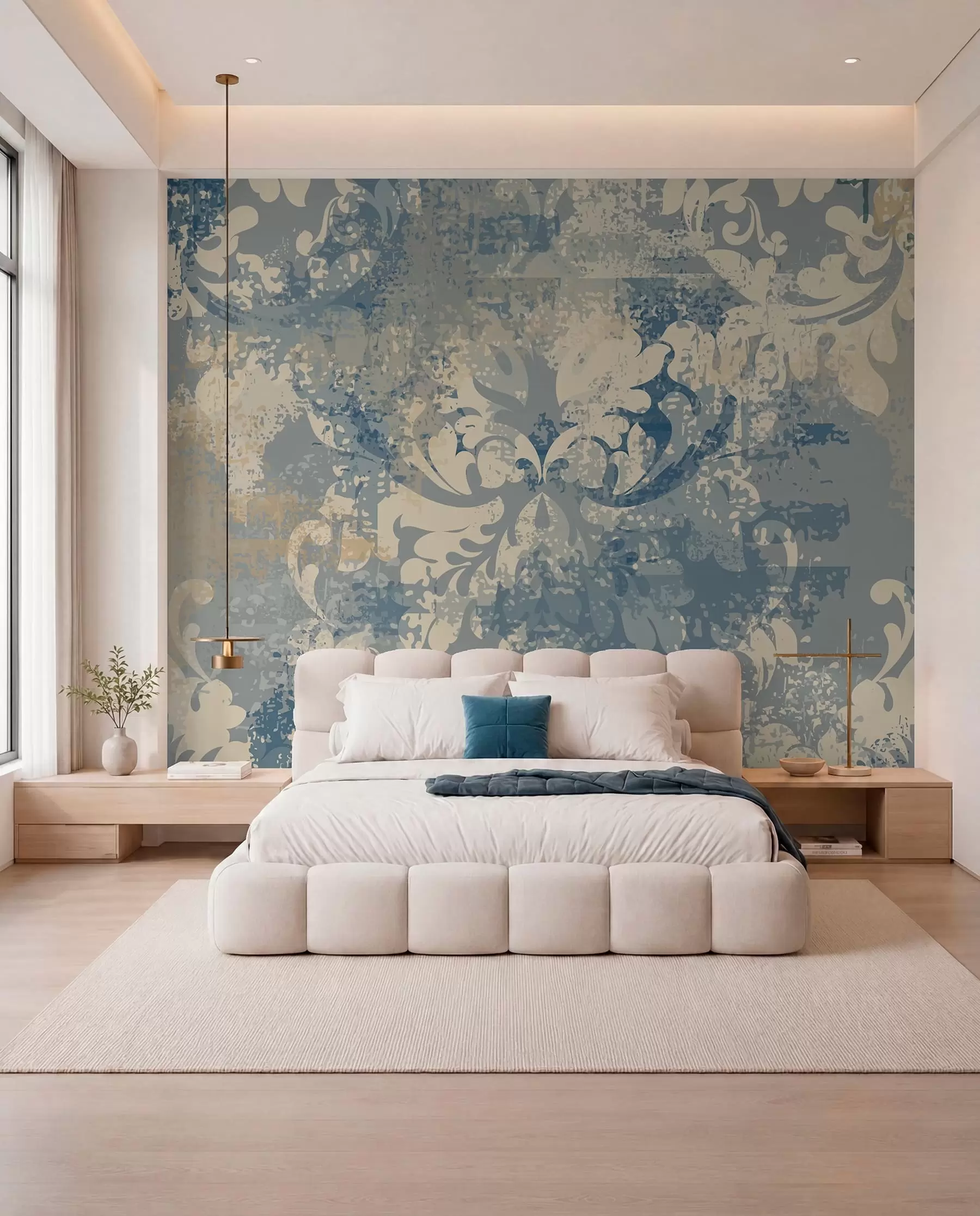 wall murals Baroque fresco on grunge wall u93581