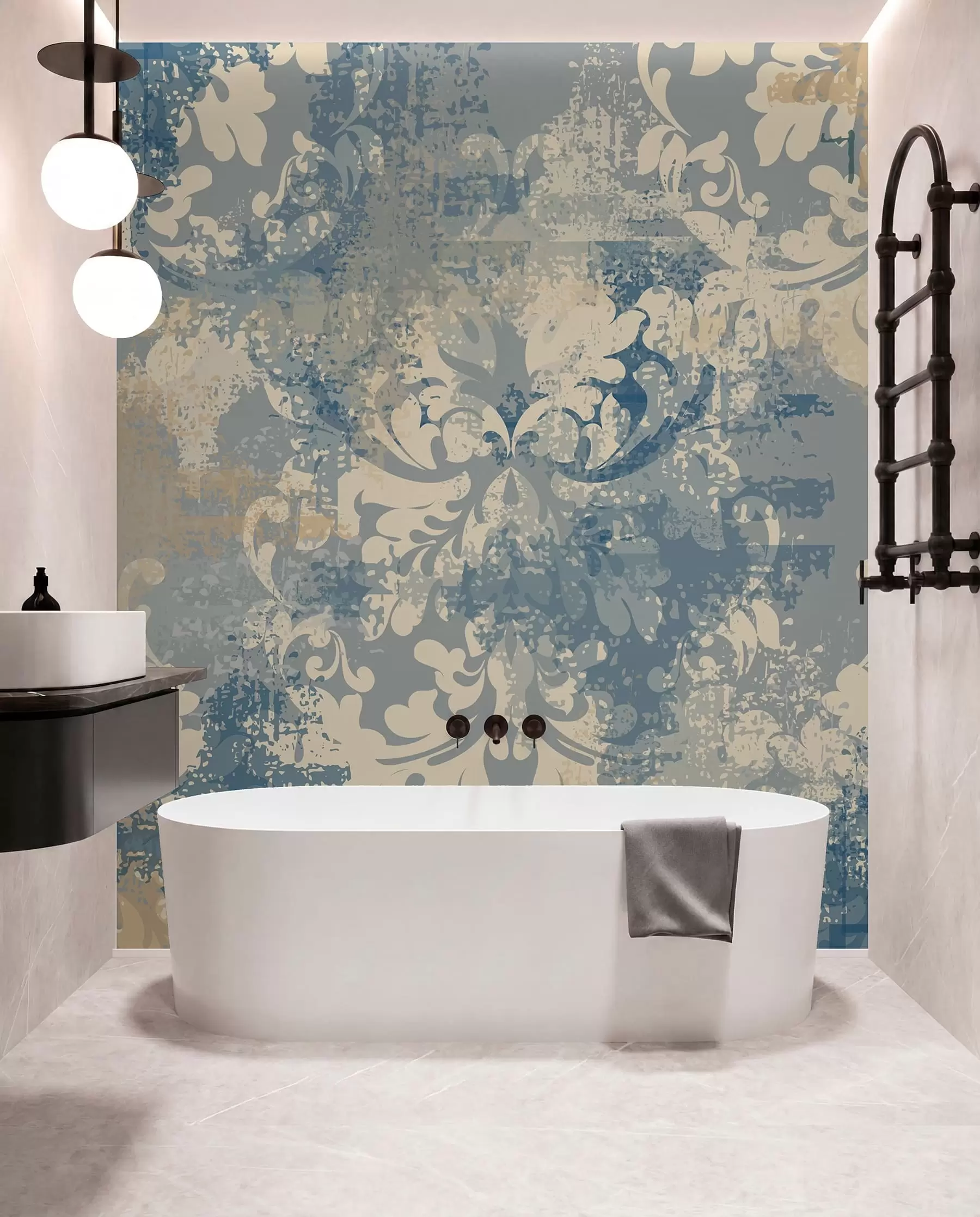 wall murals Baroque fresco on grunge wall u93581