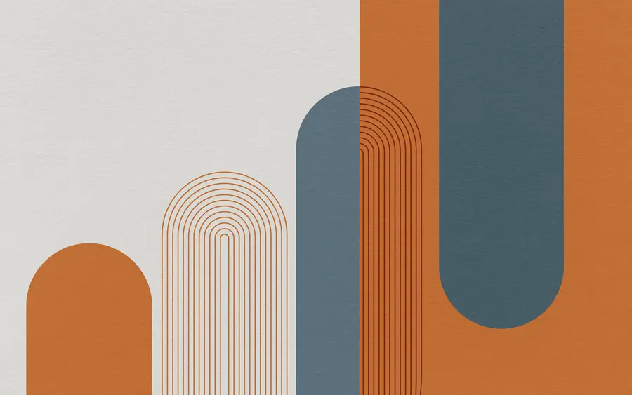wall murals Retro arches - pattern u93598