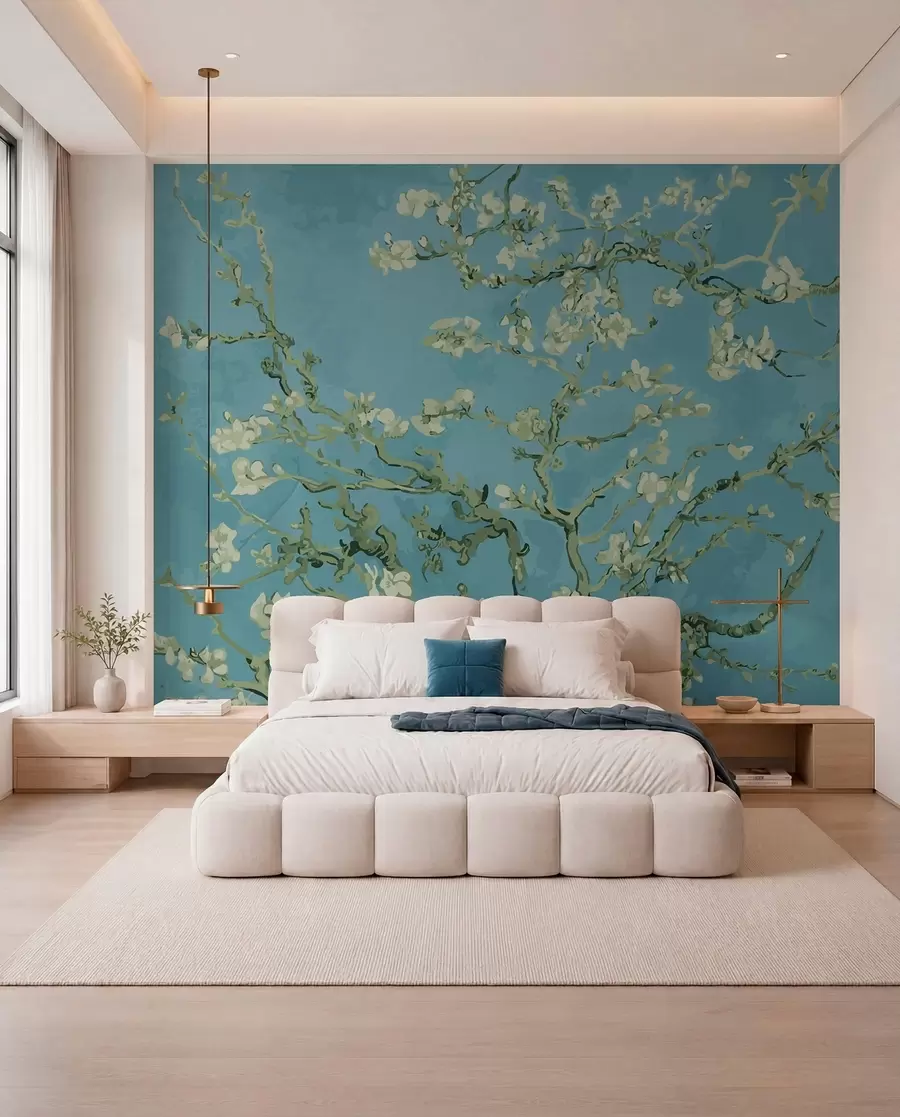 wall murals Amandier panoramic in Van Gogh flowers u93603