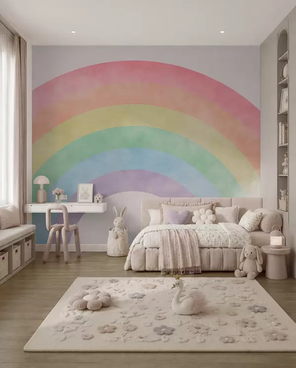 Rainbow Wall Mural for Kids