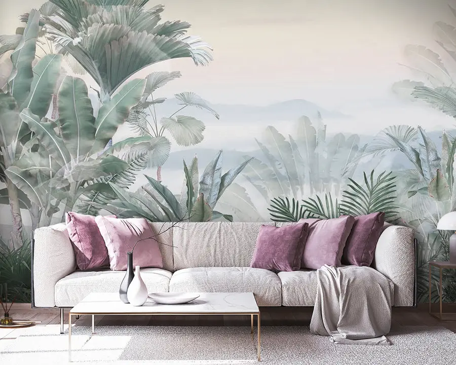 wall murals Foggy tropics u93233