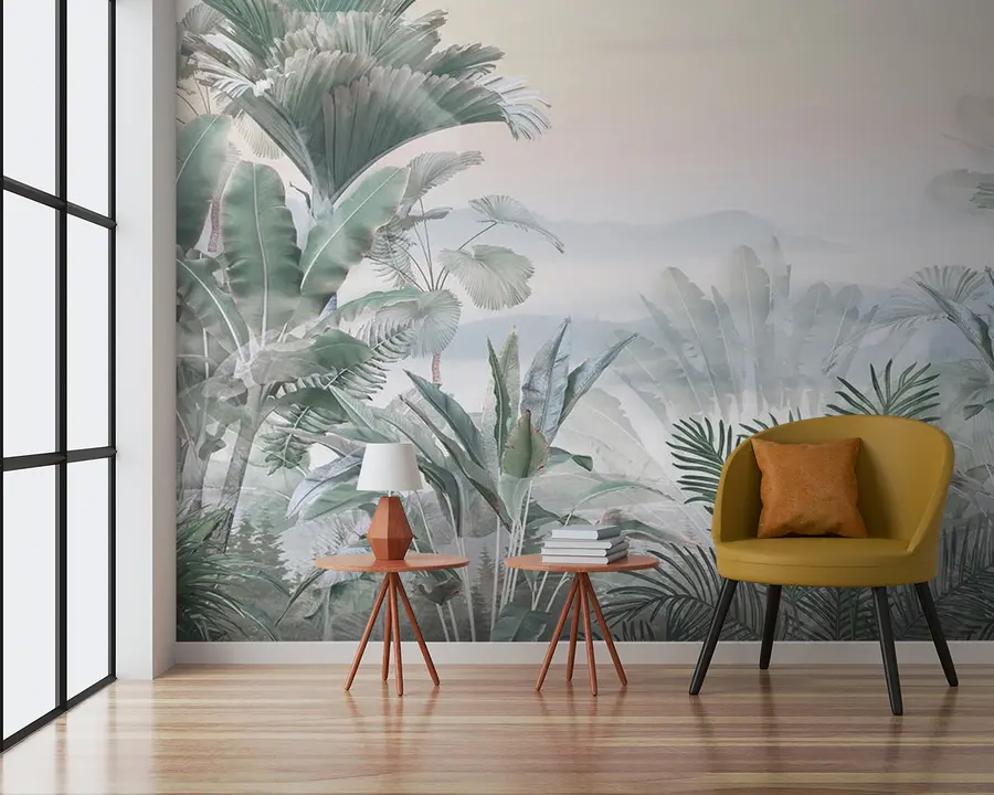 wall murals Foggy tropics u93233