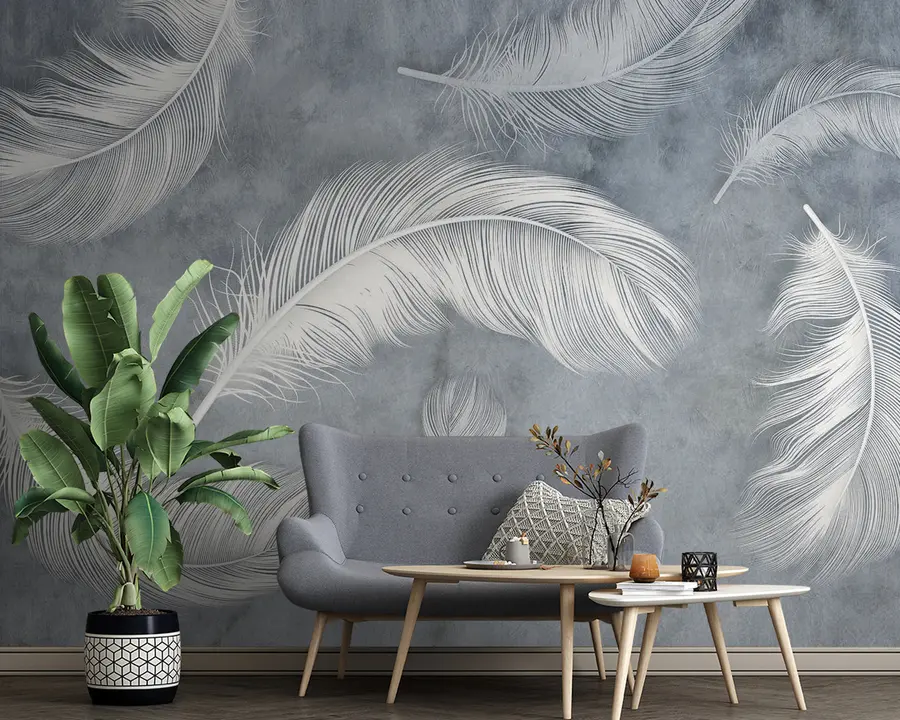 wall murals Organism, twig e feather u93395