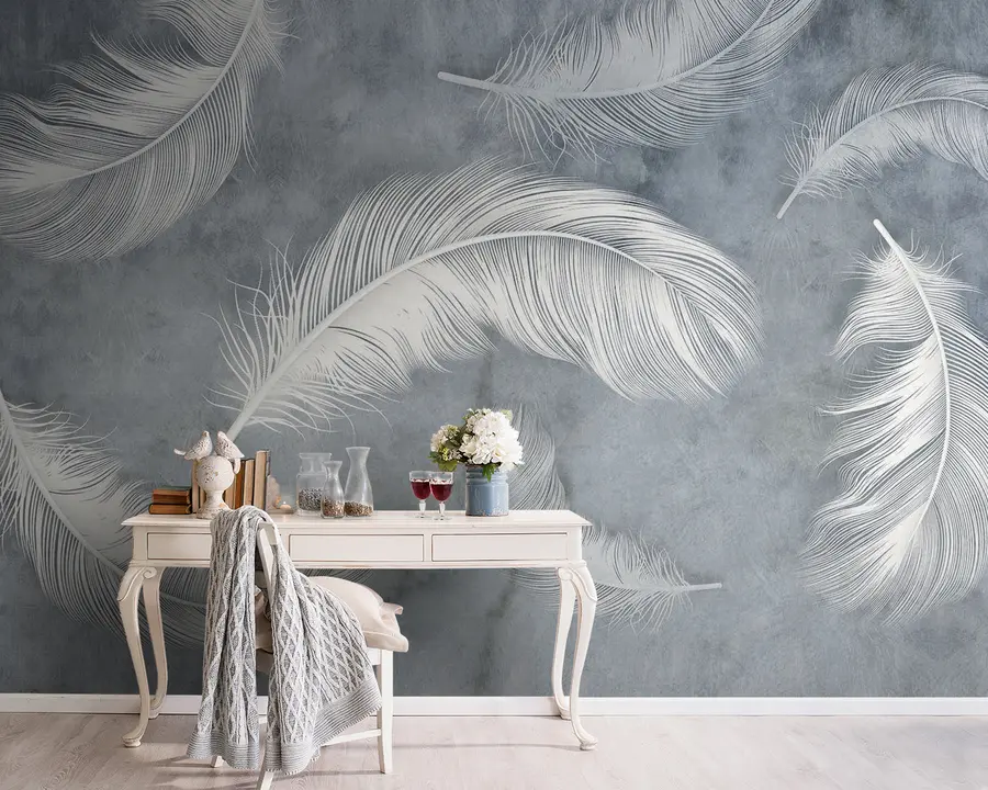 wall murals Organism, twig e feather u93395