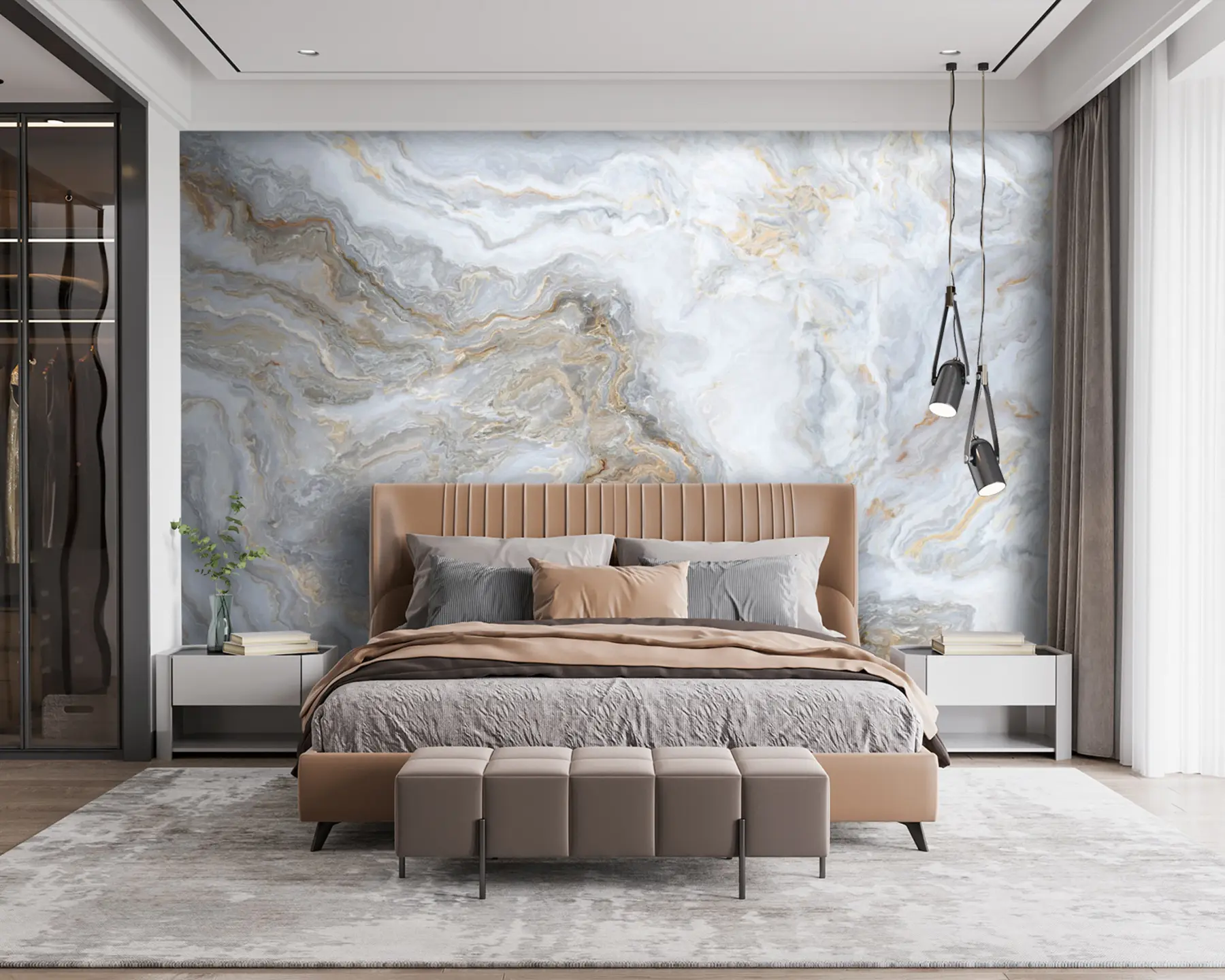 wall murals Water, textile e fluid u93422