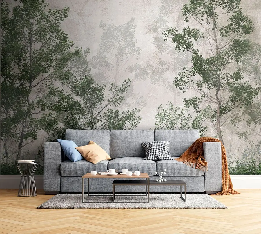 wall murals Green trees u78594